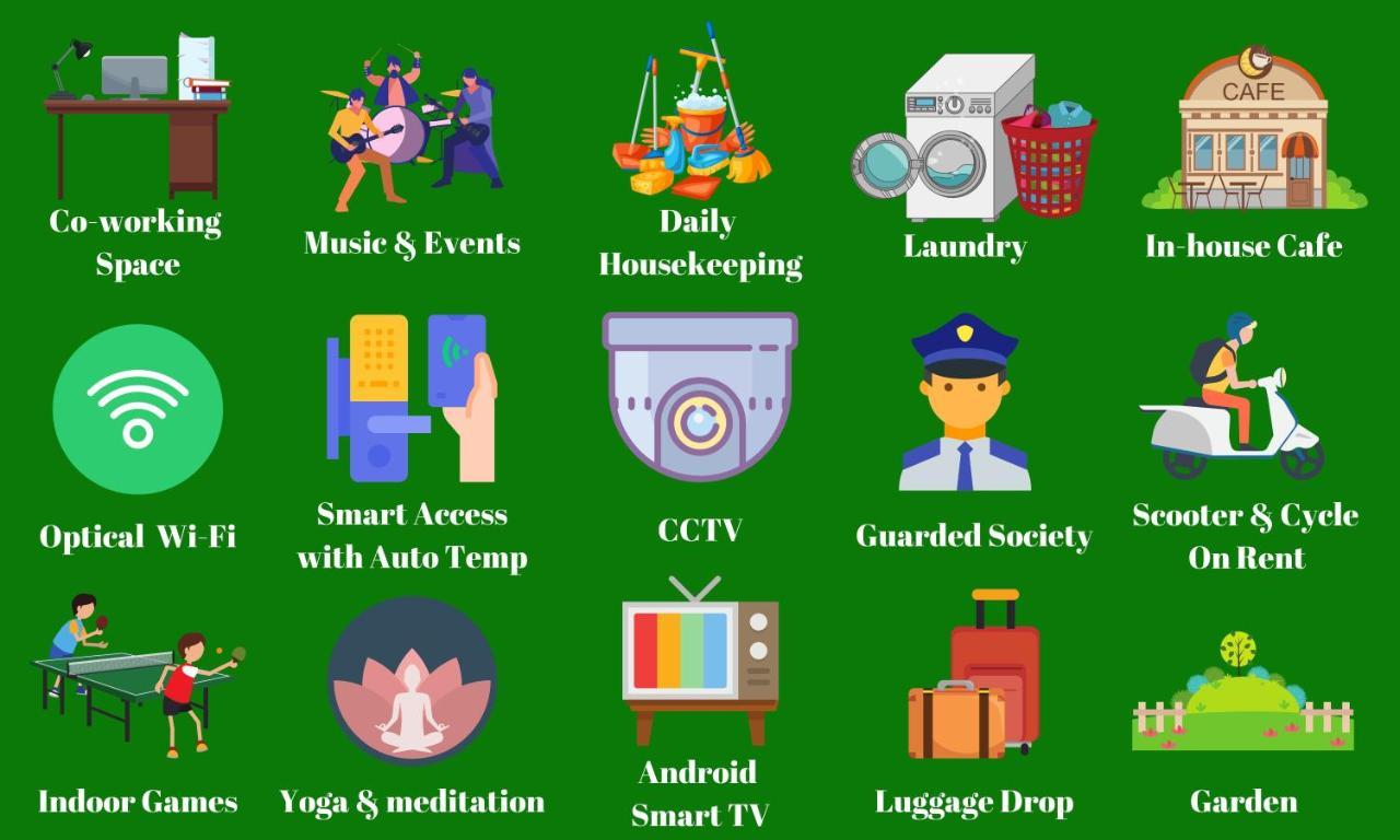 Hostel Lifespace- Twin Bungalow With Pods, Bunks, Private Rooms, Cowork & Cafe Pune Esterno foto